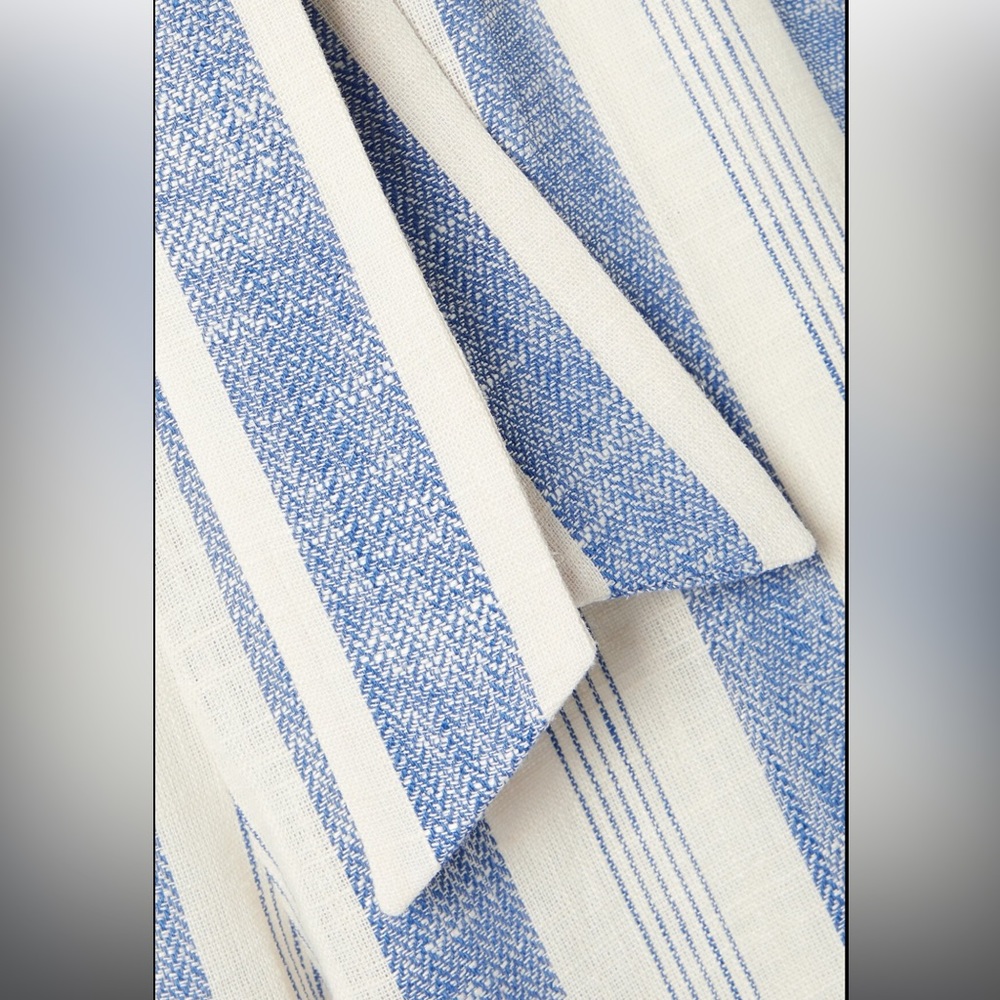Alice + Olivia Marty Belted Striped Linen-Blend Jumpsuit - Picture 7 of 16